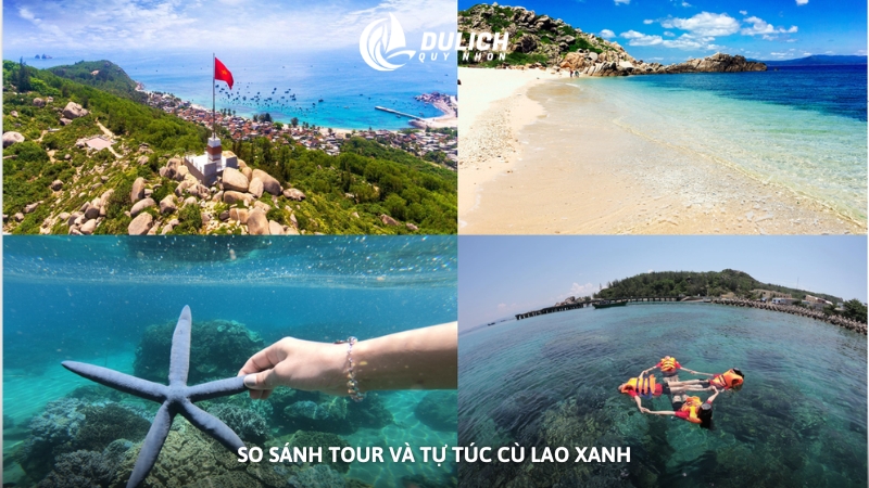 So sánh tour và tự túc Cù Lao Xanh