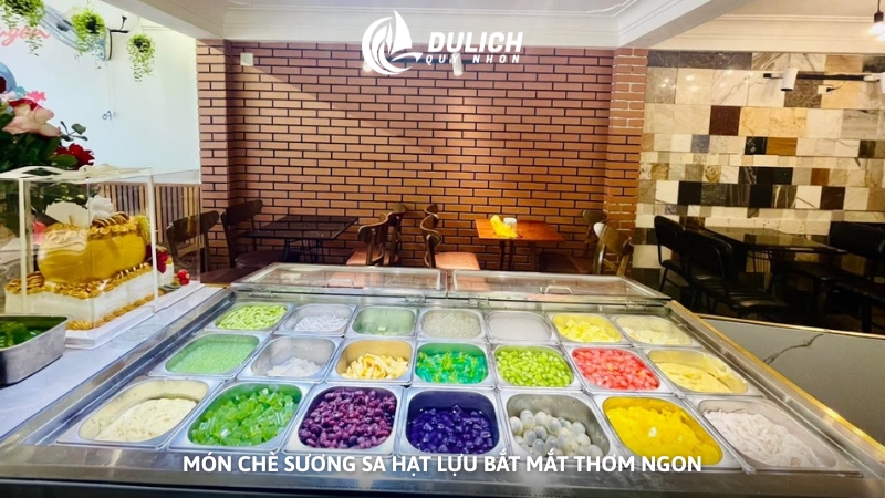 Món chè sương sa hạt lựu bắt mắt thơm ngon