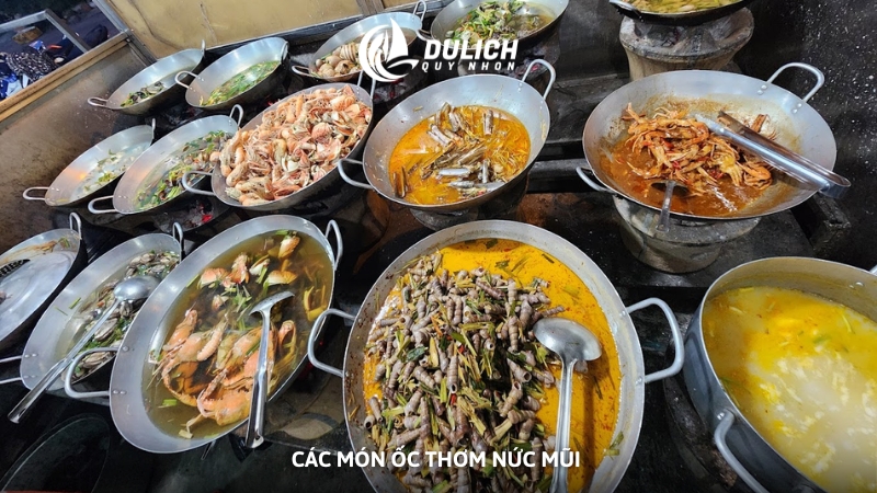 Các món ốc thơm nức mũi 