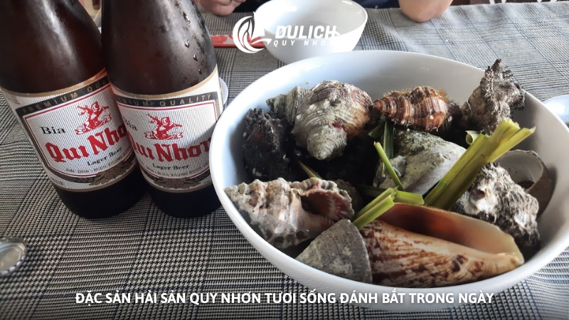 Đặc sản hải sản Quy Nhơn tươi sống đánh bắt trong ngày