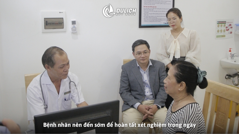 Bệnh nhân nên đến sớm để hoàn tất xét nghiệm trong ngày