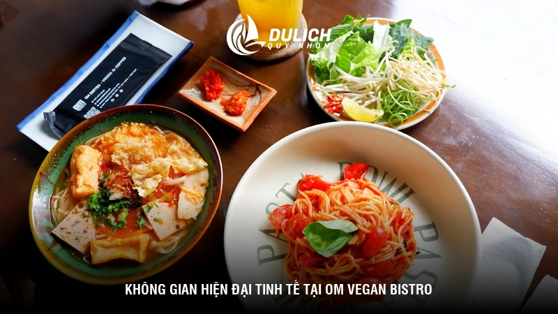 Không gian hiện đại tinh tế tại OM Vegan Bistro