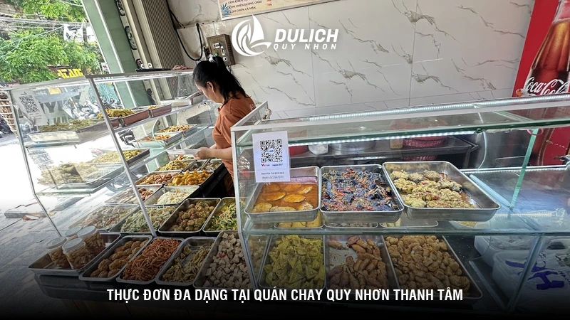 Thực đơn đa dạng tại quán chay Quy Nhơn Thanh Tâm