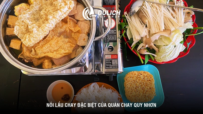 Nồi lẩu chay đặc biệt của quán chay Quy Nhơn