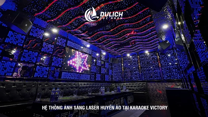 Hệ thống ánh sáng laser huyền ảo tại karaoke Victory